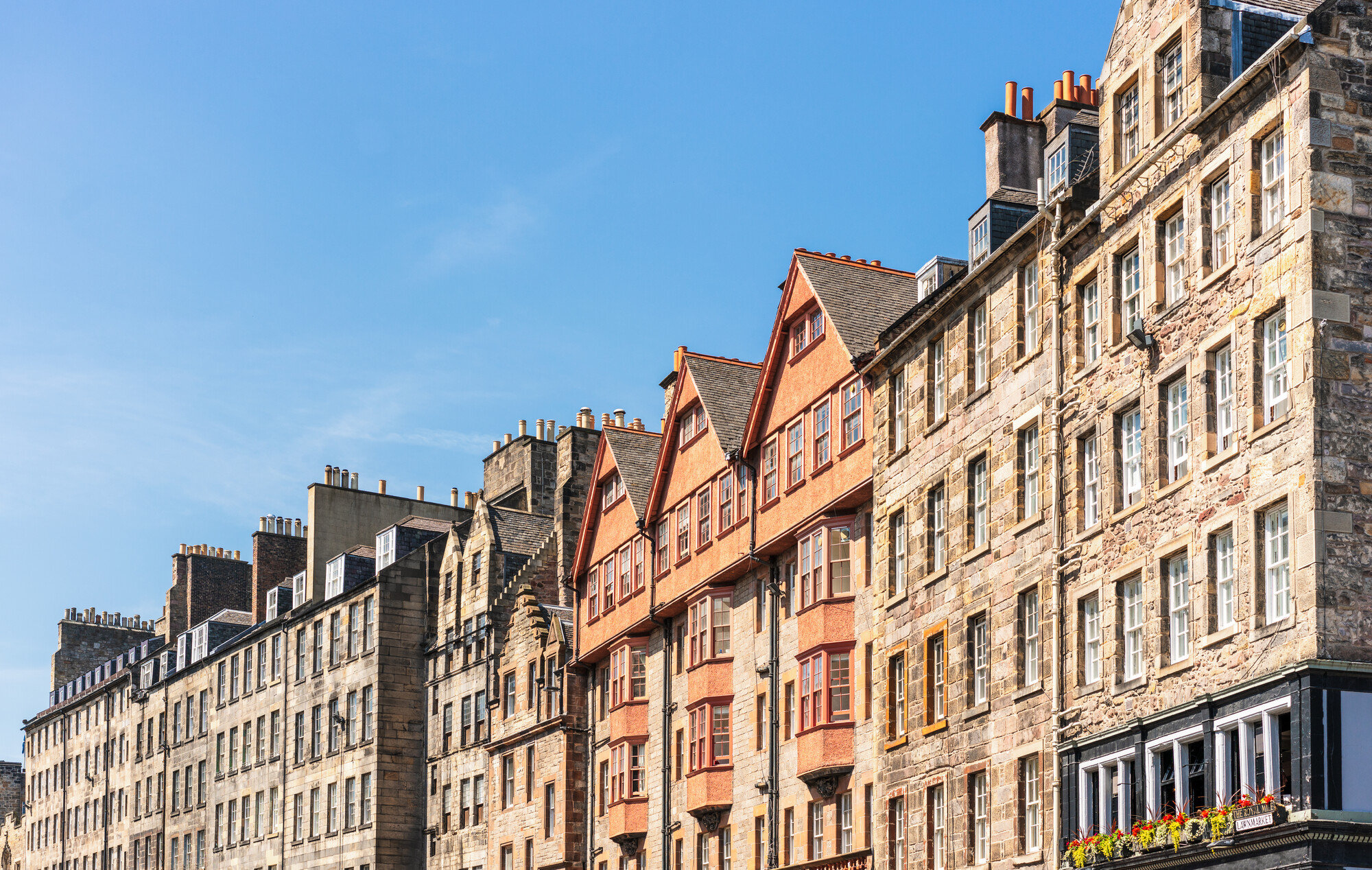 Tenenment blocks on Edinburgh's Royal Mile.