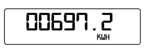 A graphic showing a reading for an electricity smart meter. The numbers is 00697.2