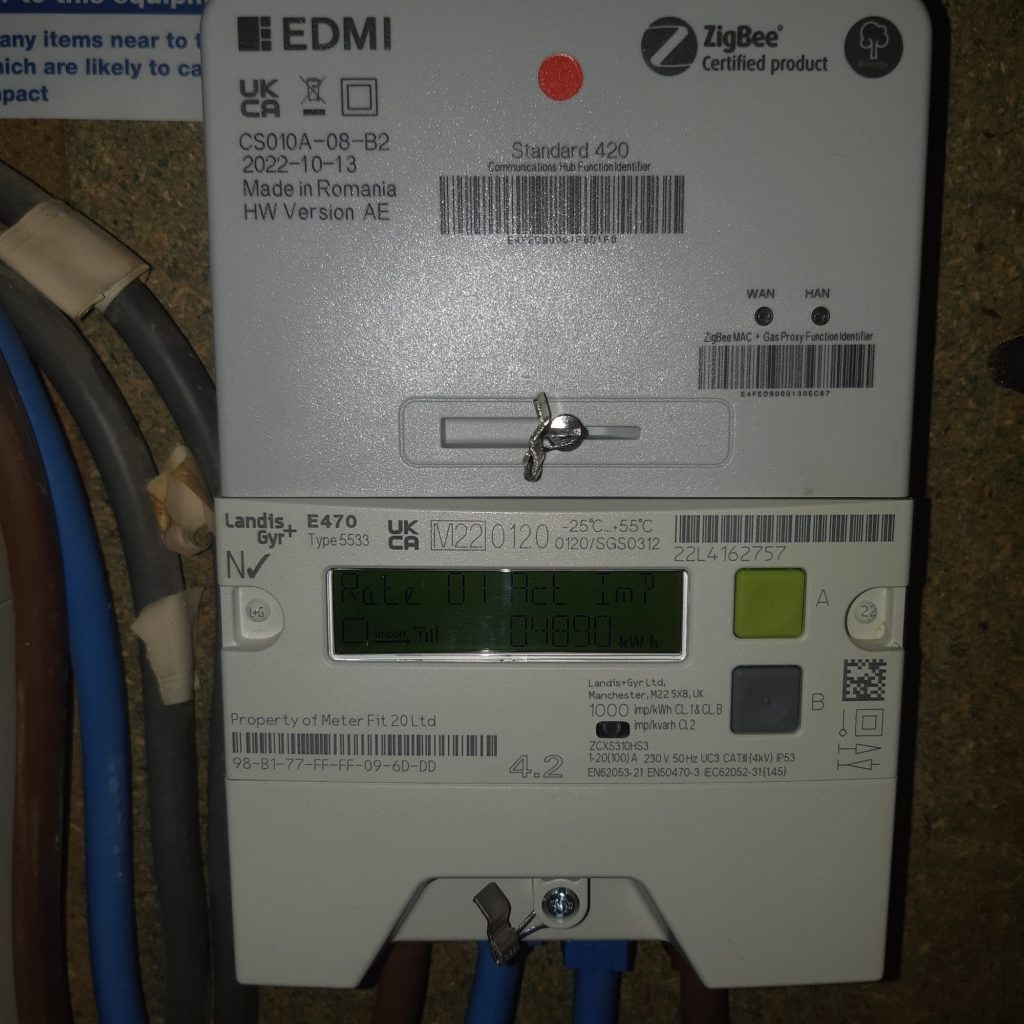 Photo of an electricity smart meter