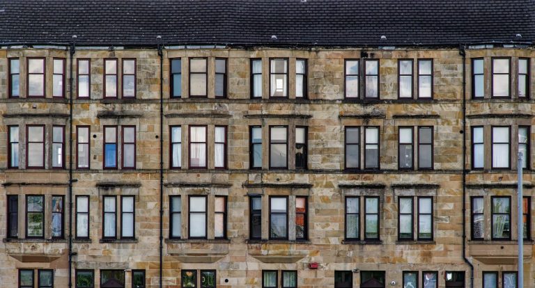 Scottish tenement flats.
